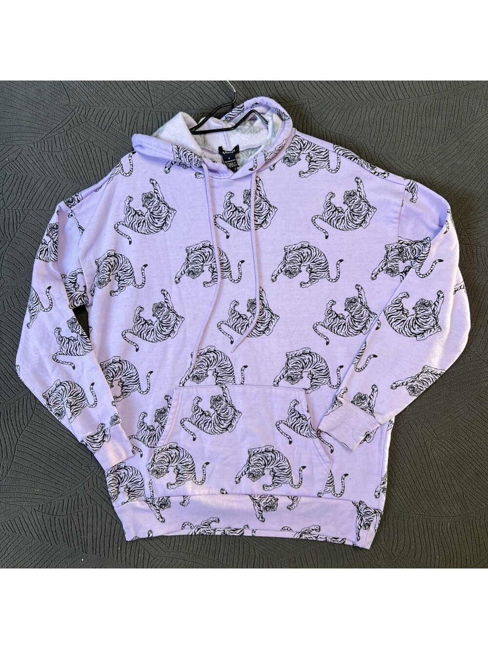 Justify Tiger Lavender Purple Hoodie Pullover All Over Print Size S - 1150-2B